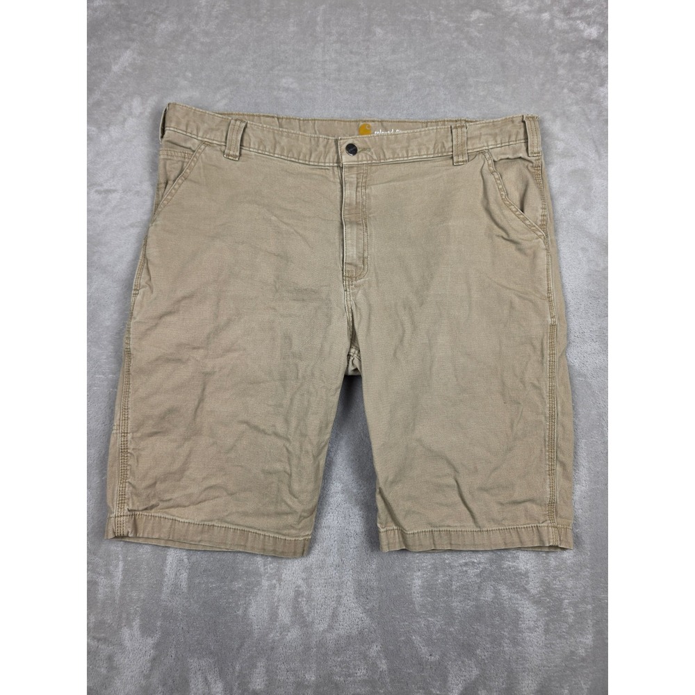 Carhartt Relaxed Fit Shorts Mens 42 Tan Carpenter Workwear Utility